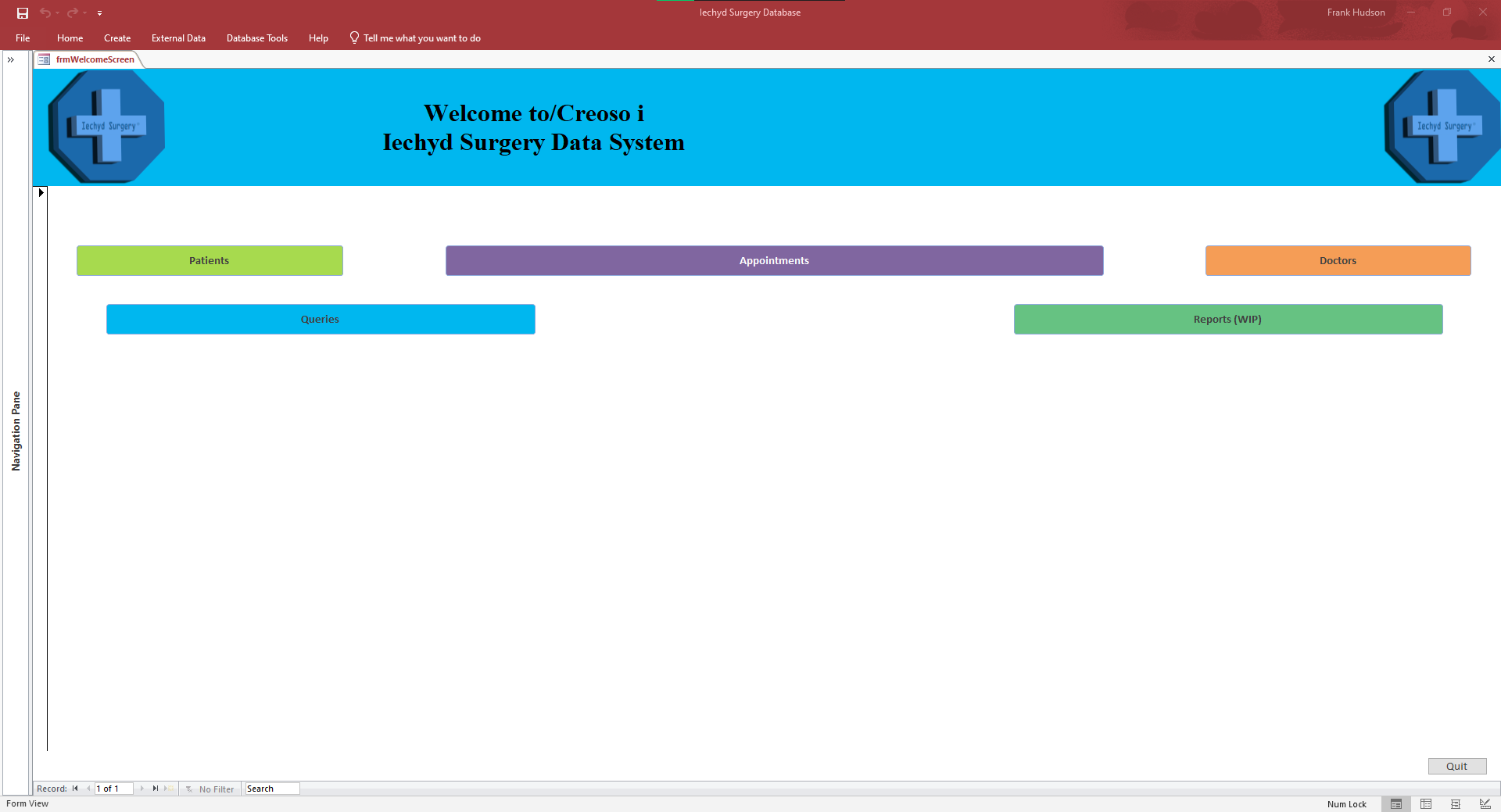 welcome/startup/splashscreen form